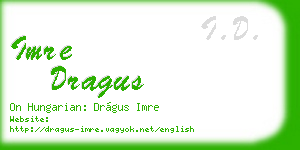 imre dragus business card